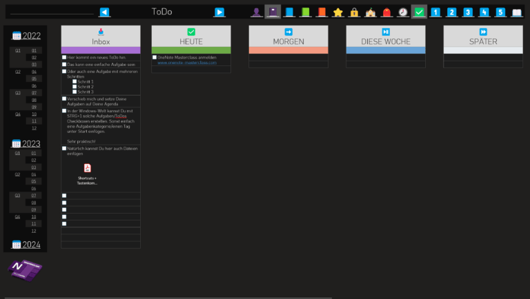ONMC-Planer ToDo dark