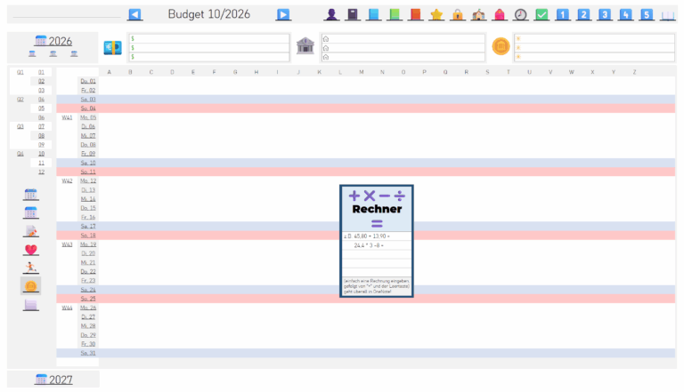 Planer-Budget